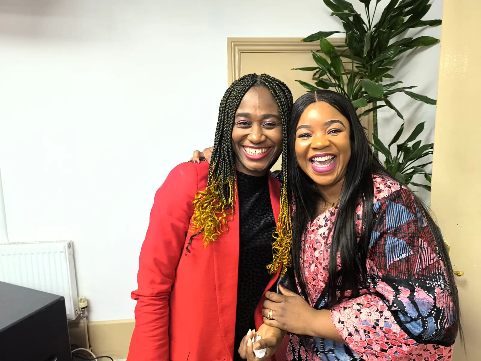 A joyful moment of fellowship.